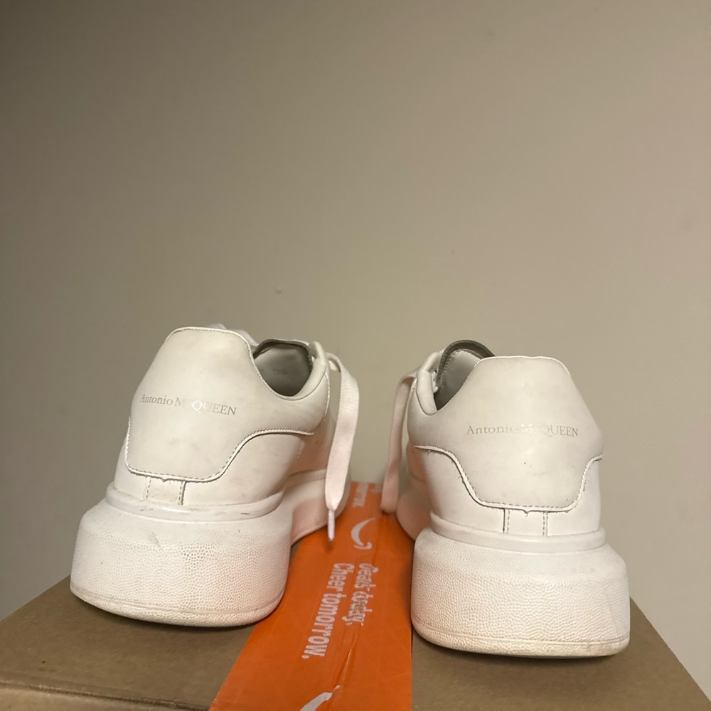 Alexander McQueen Cream Platform Sneakers